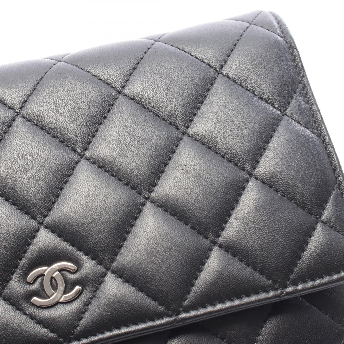 Preloved CHANEL Black Matelasse Lambskin (sheep leather) 2104102552103