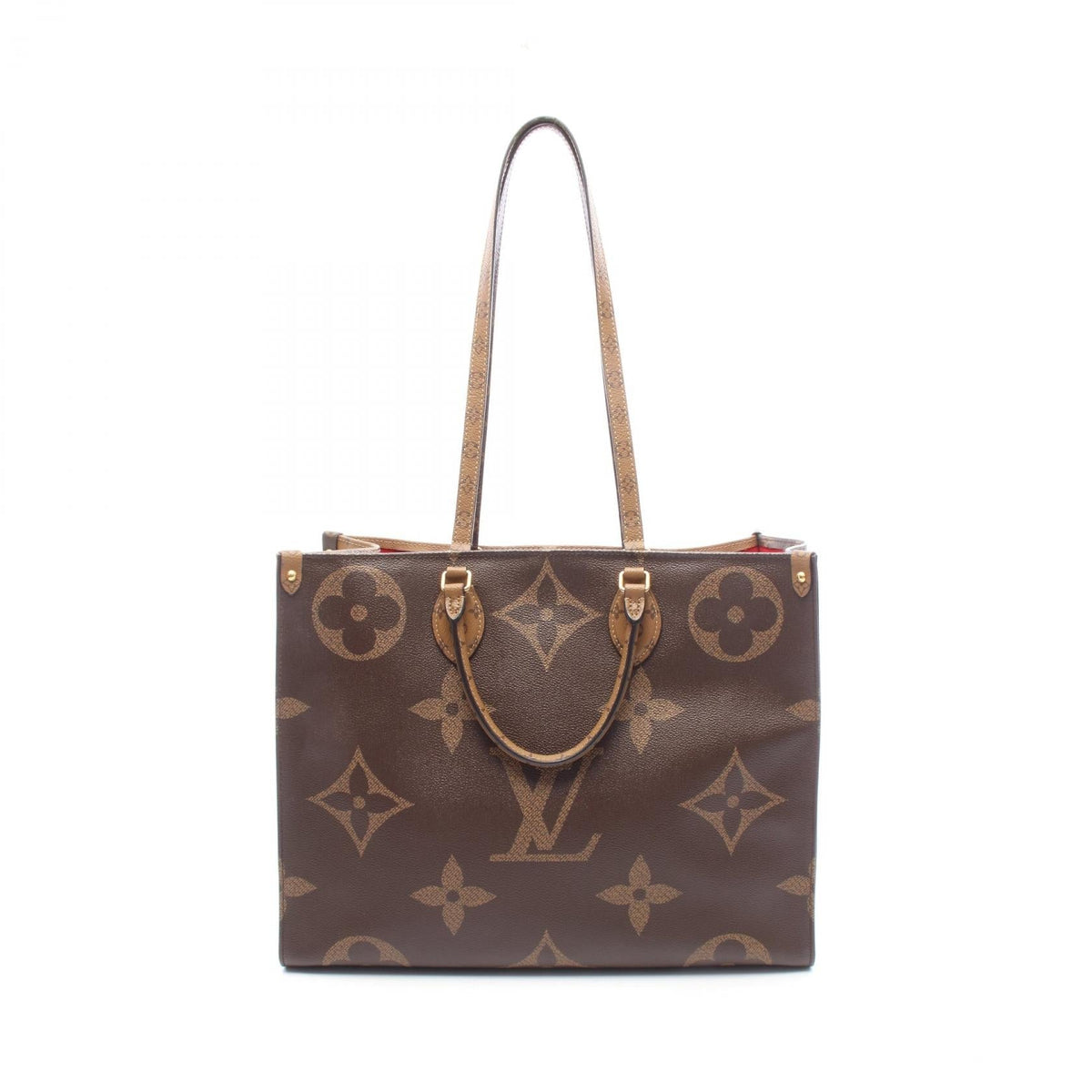 Preloved LOUIS VUITTON On the Go GM Monogram Giant Reverse Beige Brown/Beige Tote Bag M44576 2104102552189