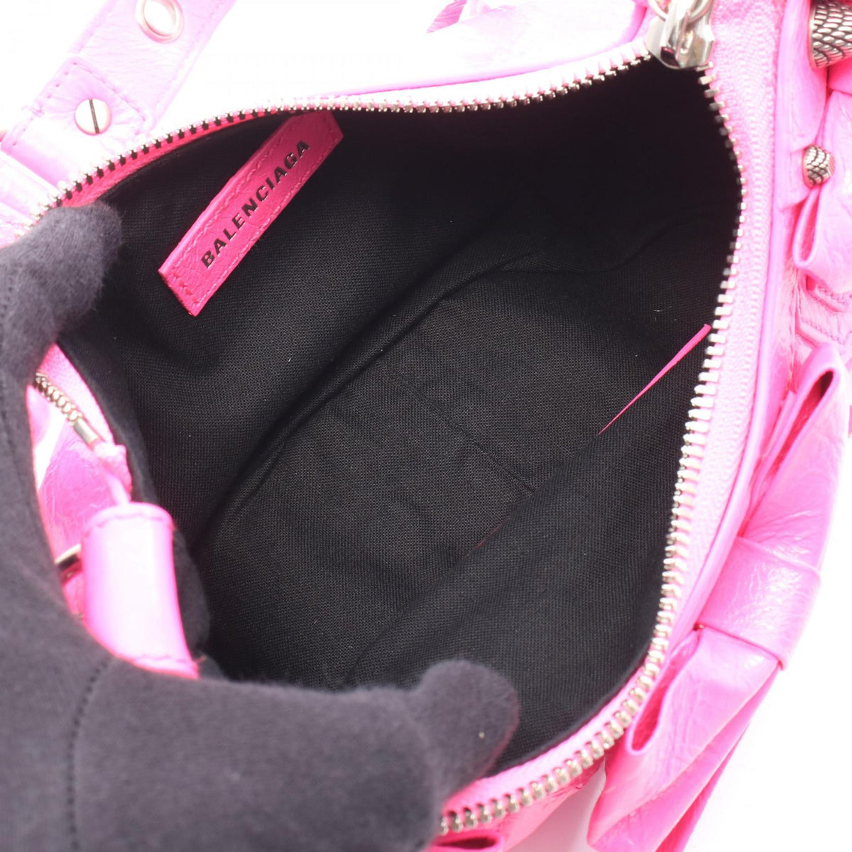Preloved BALENCIAGA LE CAGOLE Ribbon Shoulder Bag Pink leather 671309 2101220294342