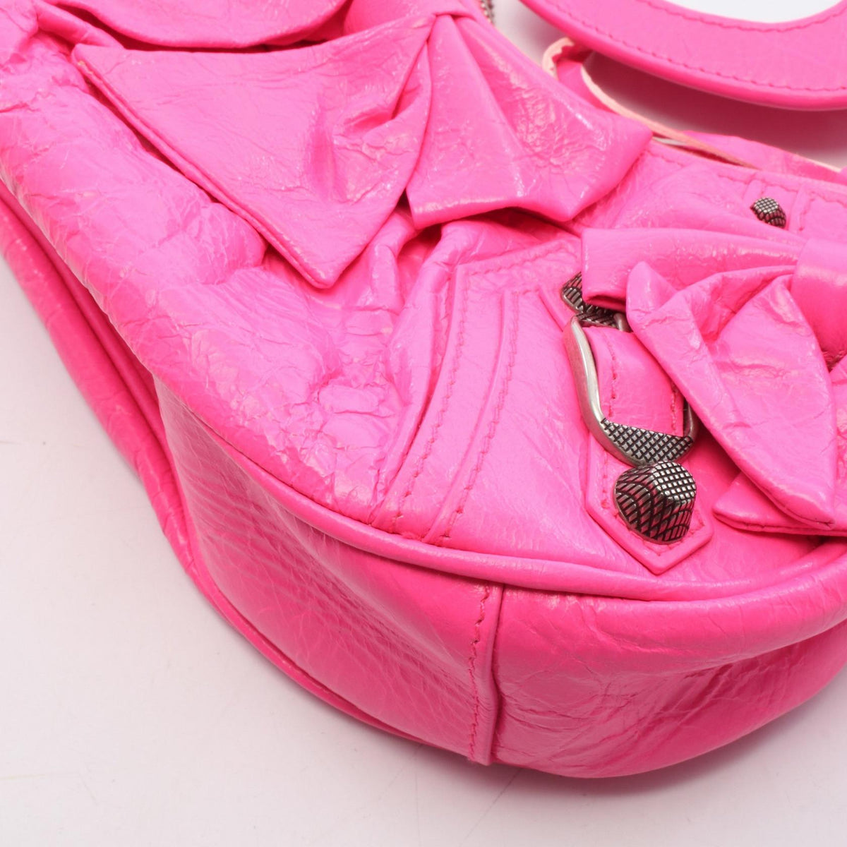 Preloved BALENCIAGA LE CAGOLE Ribbon Shoulder Bag Pink leather 671309 2101220294342