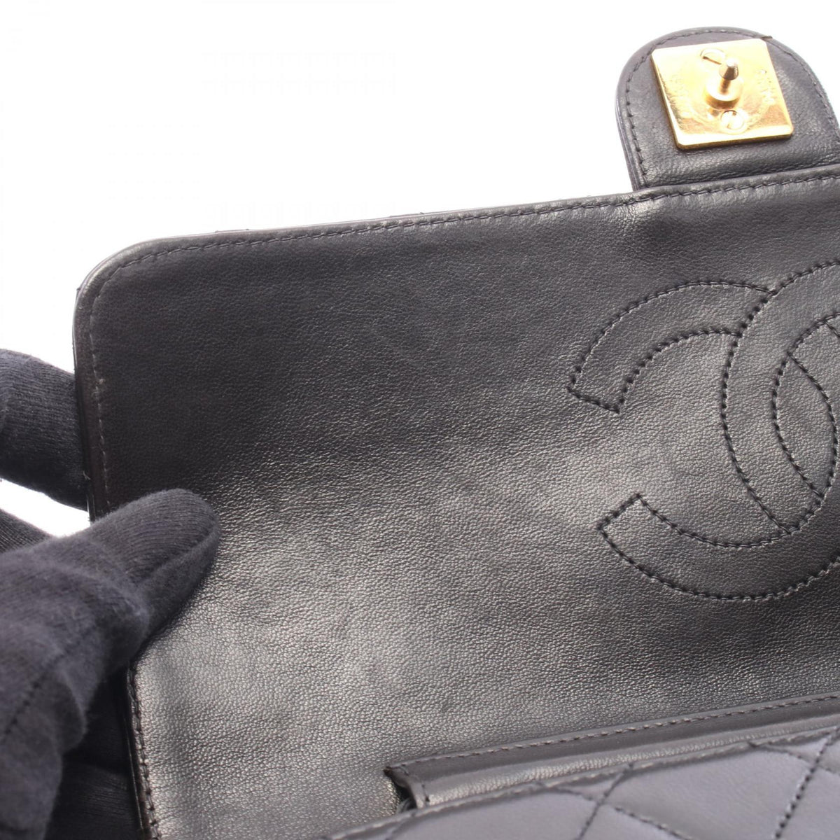 Preloved CHANEL Black Matelasse Lambskin (sheep leather) 2101220285531