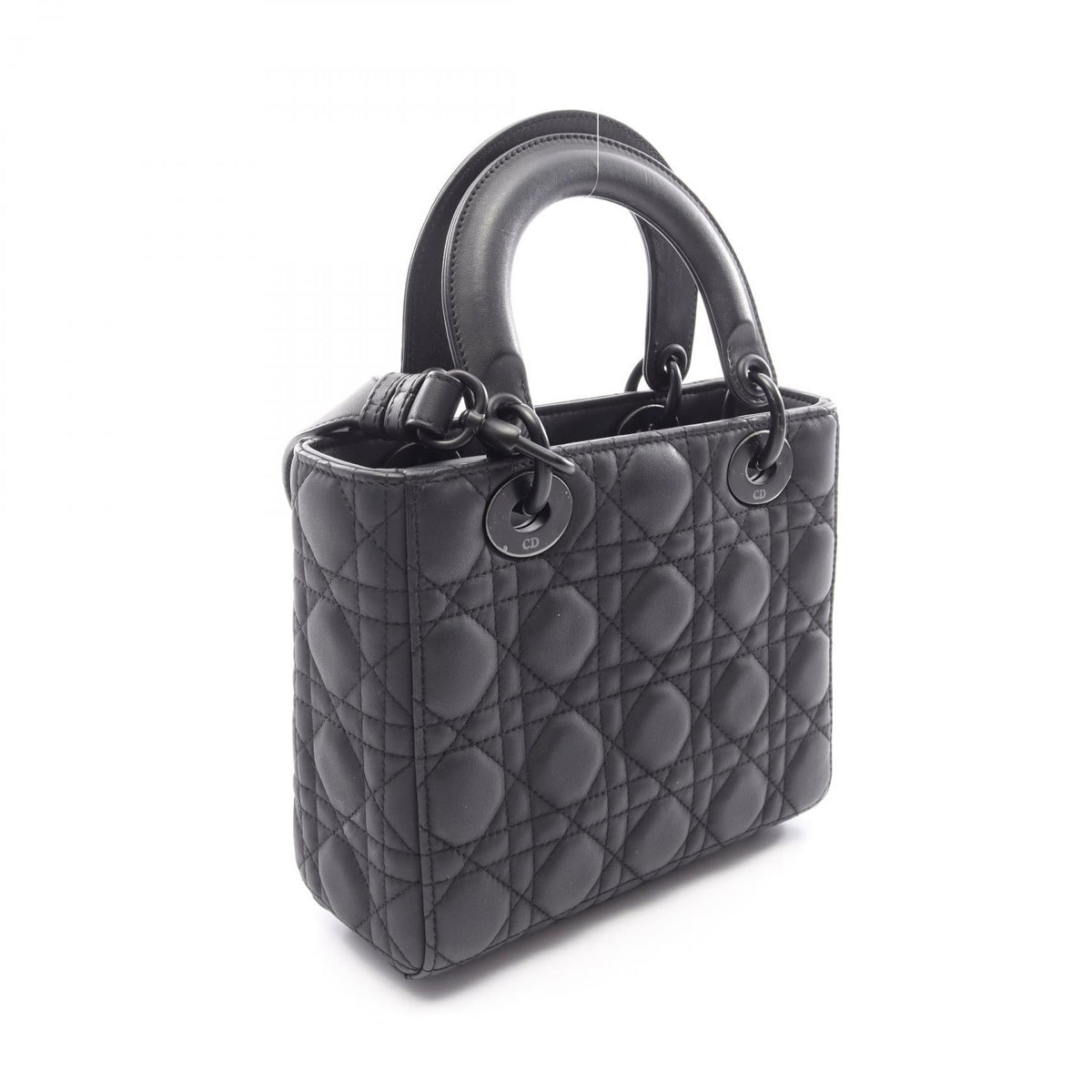 Preloved Dior LADY DIOR MY ABCDIOR Lady Christian Dior Small Cannage 2WAY Handbag Black leather M0538SLOI_M989 2106800649963