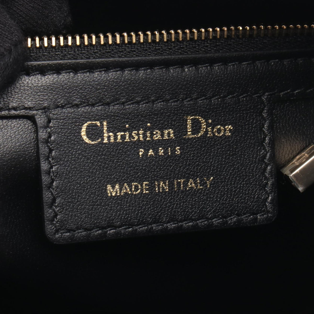 Preloved Dior D-Motion Small Cannage Shoulder Bag Black Lambskin (sheep leather) M2851ONWP 2120900147006
