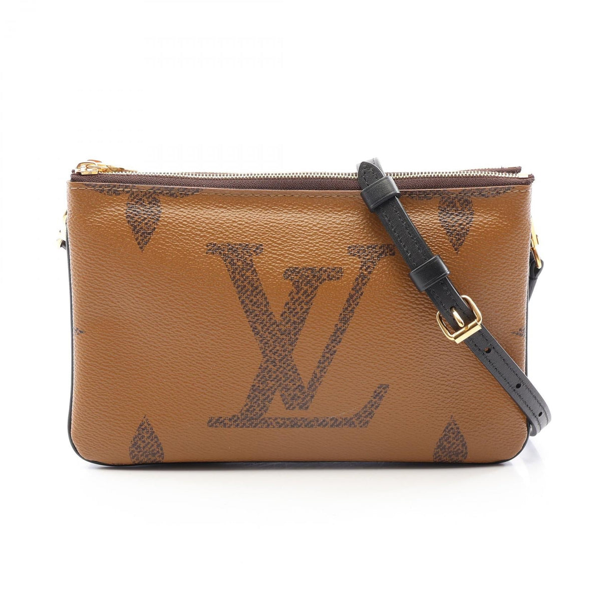 Preloved LOUIS VUITTON Pochette Double Zip Monogram Giant Reverse Beige Brown/Beige Shoulder Bag M69203 2101220285791