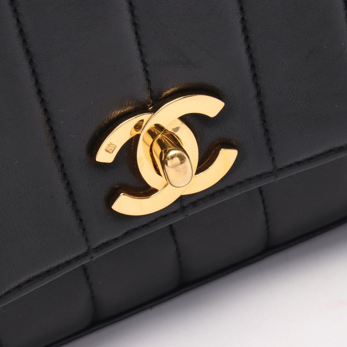 Preloved CHANEL Black Mademoiselle Lambskin (sheep leather) 2101220285357