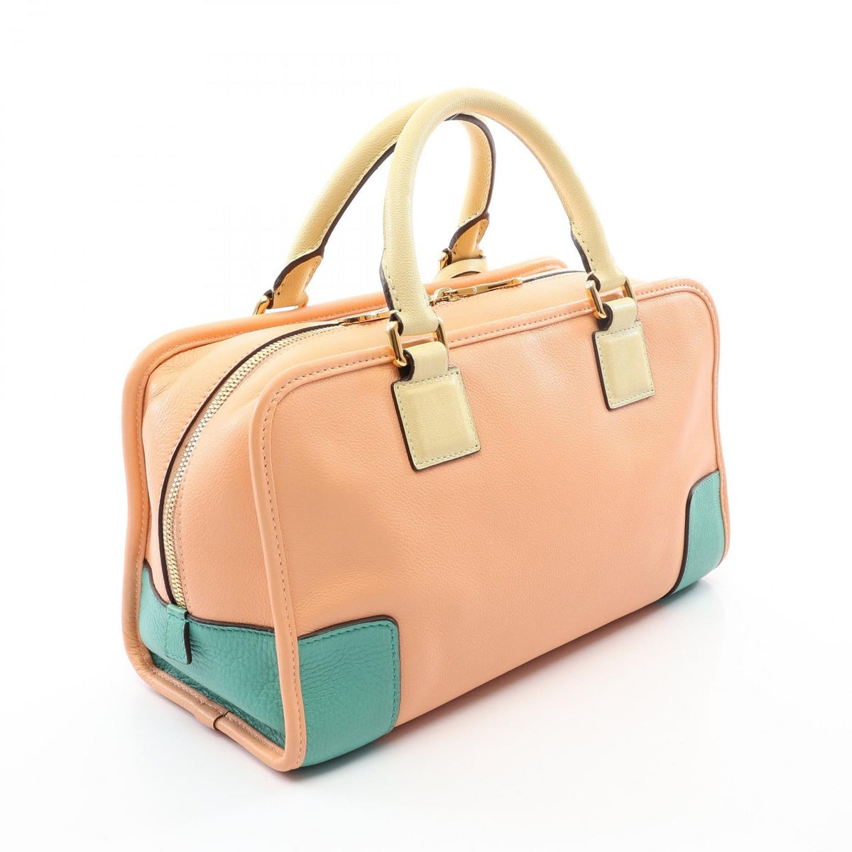 Preloved LOEWE Americana 28 Handbag Pink/Yellow/Green leather 2101220285685