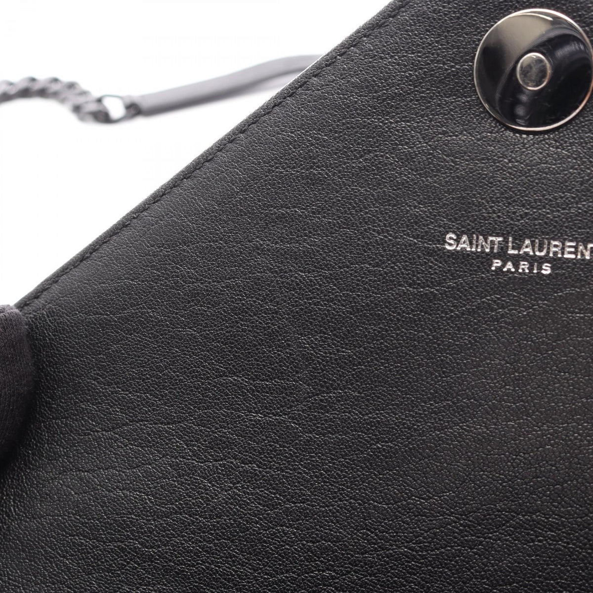 Preloved SAINT LAURENT PARIS College 2WAY Handbag Black leather 428056 2100301262515