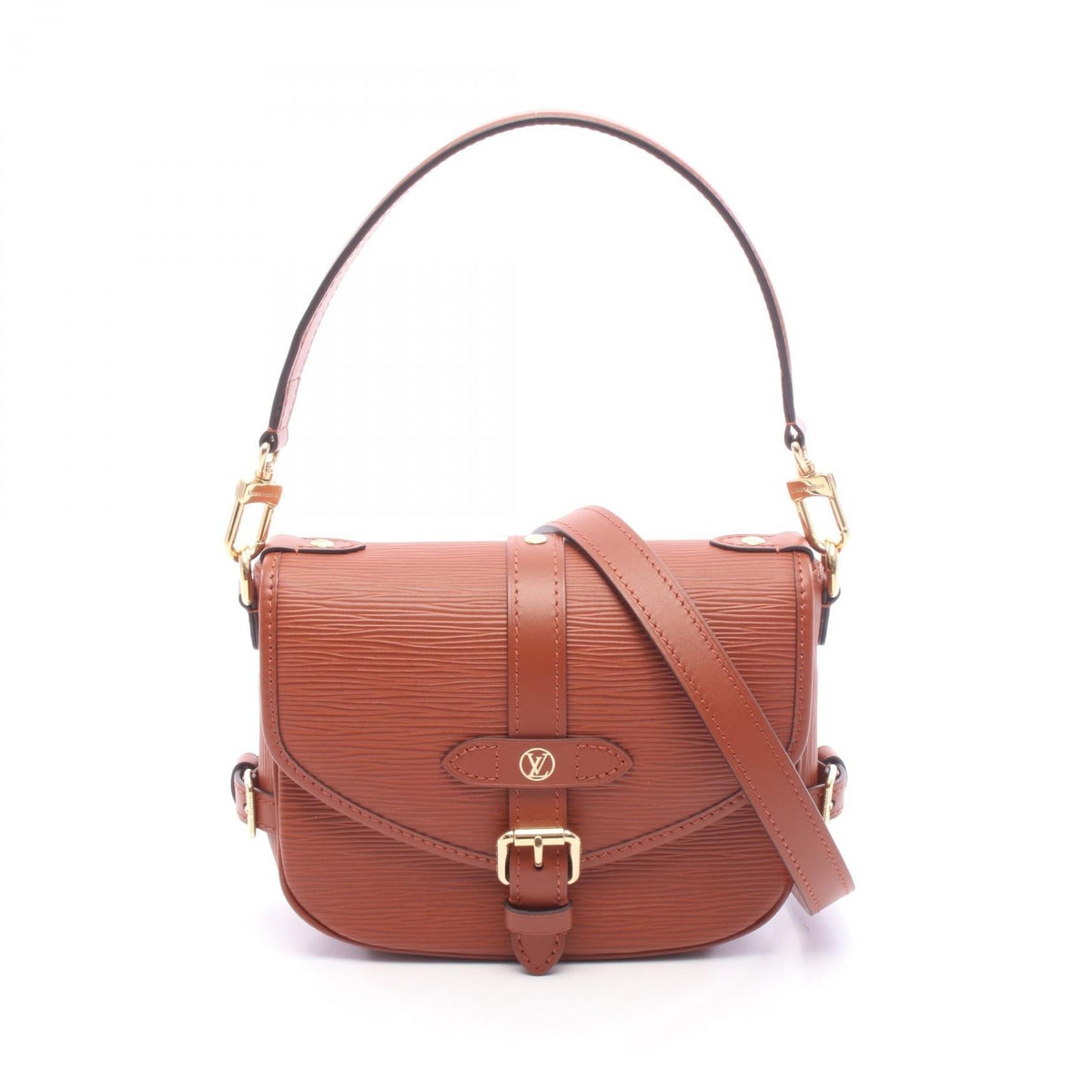 Preloved LOUIS VUITTON Saumur BB Epi Cognac 2WAY Brown Handbag M23470 2100301262218