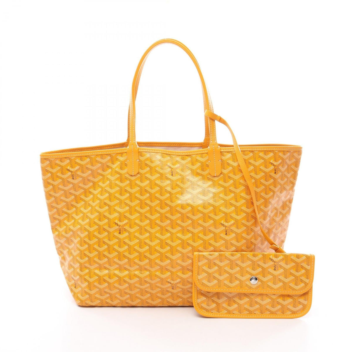 Preloved GOYARD Saint Louis PM Tote Bag Yellow/Brown/White PVC coated canvas×leather 2120800037025