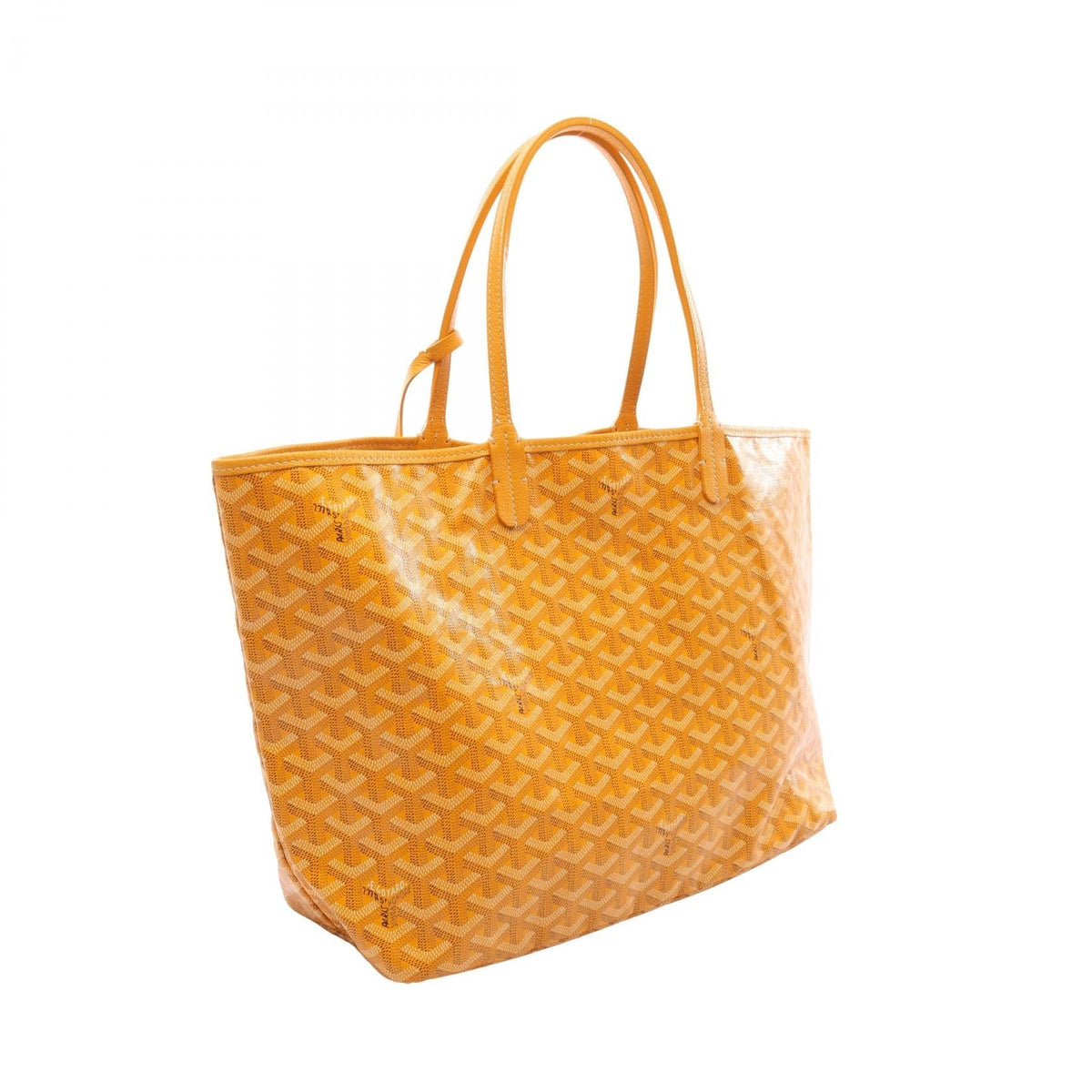 Preloved GOYARD Saint Louis PM Tote Bag Yellow/Brown/White PVC coated canvas×leather 2120800037025