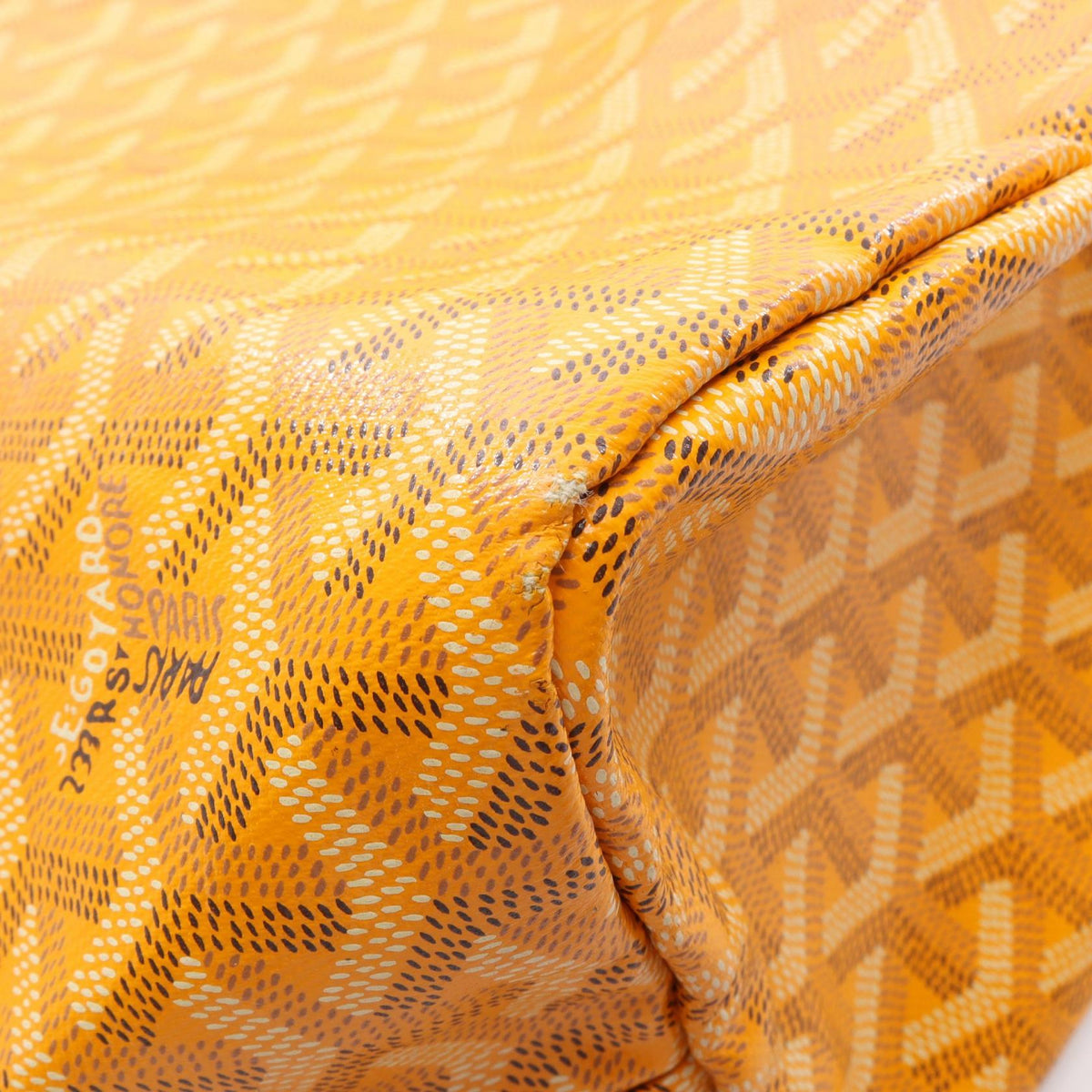 Preloved GOYARD Saint Louis PM Tote Bag Yellow/Brown/White PVC coated canvas×leather 2120800037025