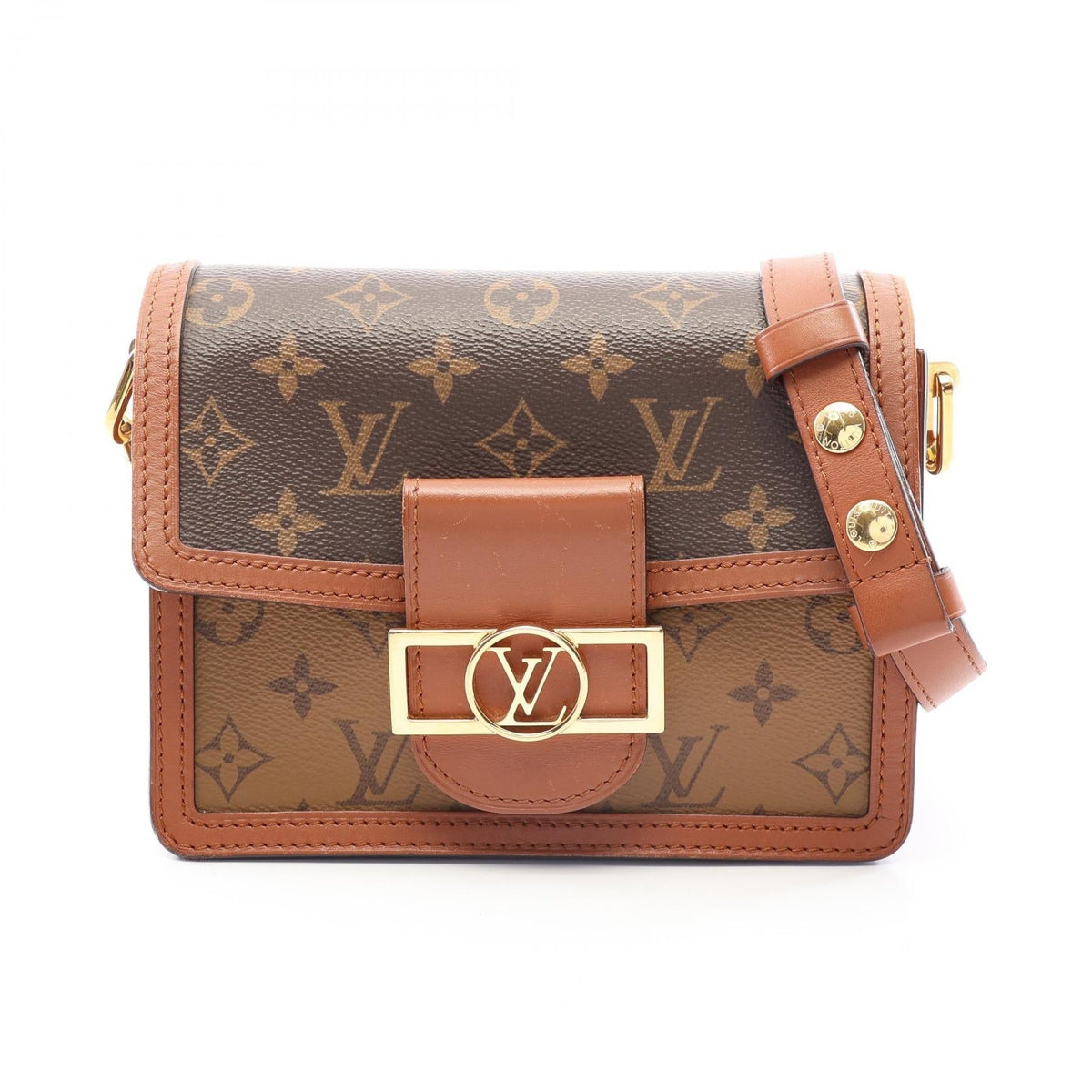 Preloved LOUIS VUITTON Dauphine MINI Monogram reverse Beige Brown/Beige Shoulder Bag M44580 2118700092084