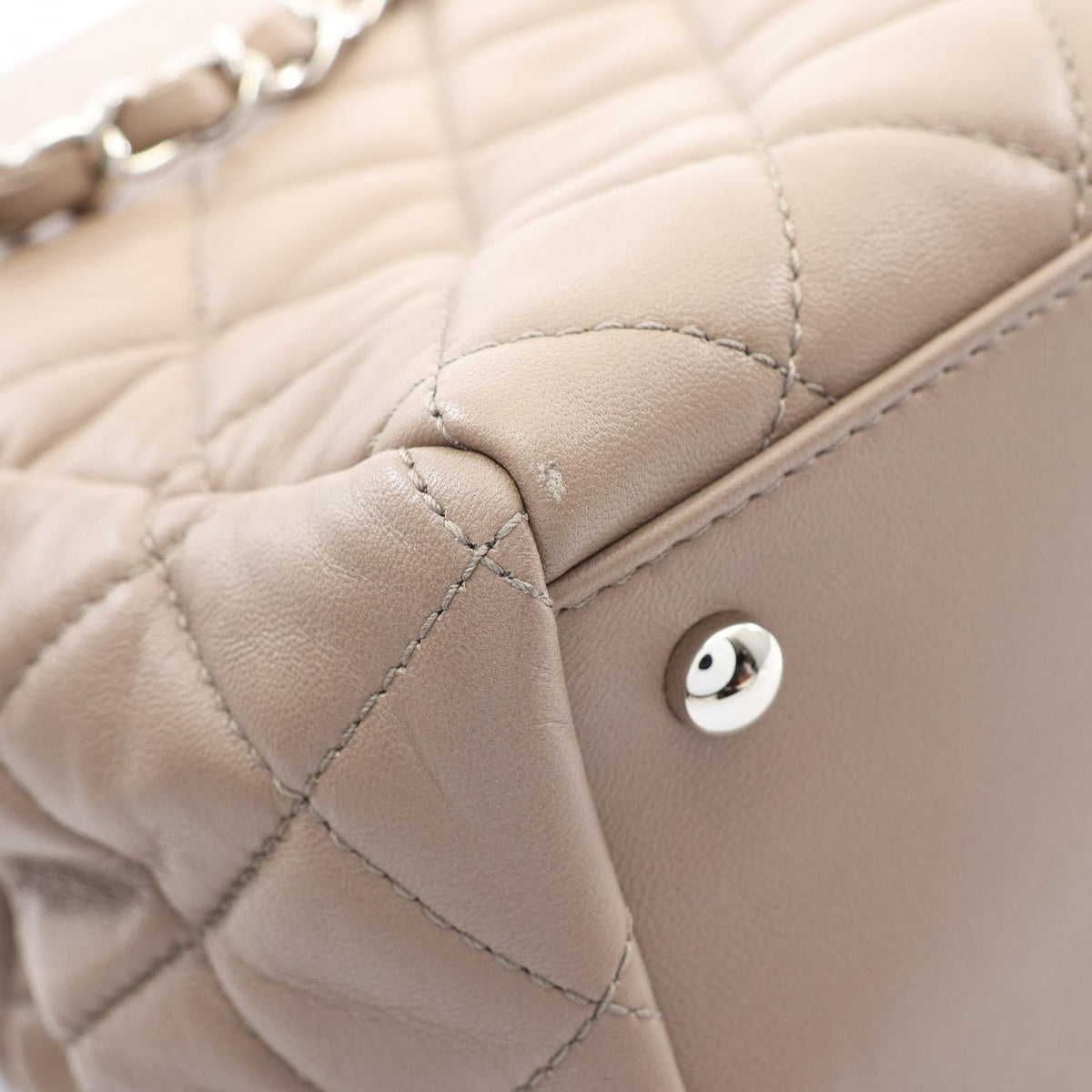 Preloved CHANEL Beige Matelasse Lambskin (sheep leather) 2101220244682