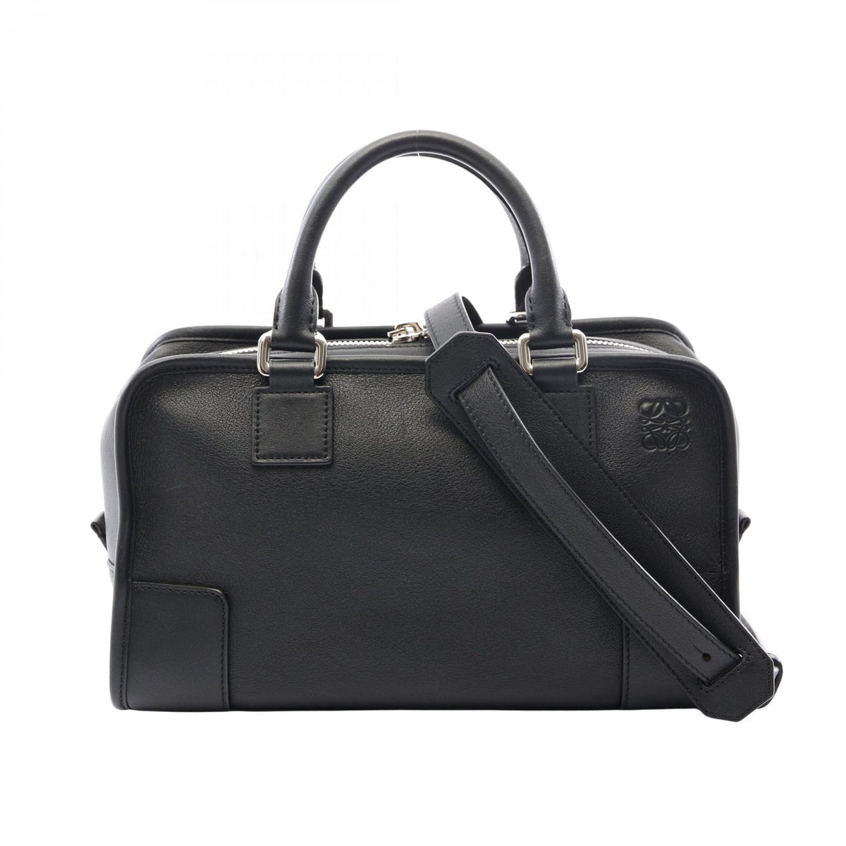 Preloved LOEWE Amazona 28 2WAY Handbag Black leather 352.30.N03 2101220223489