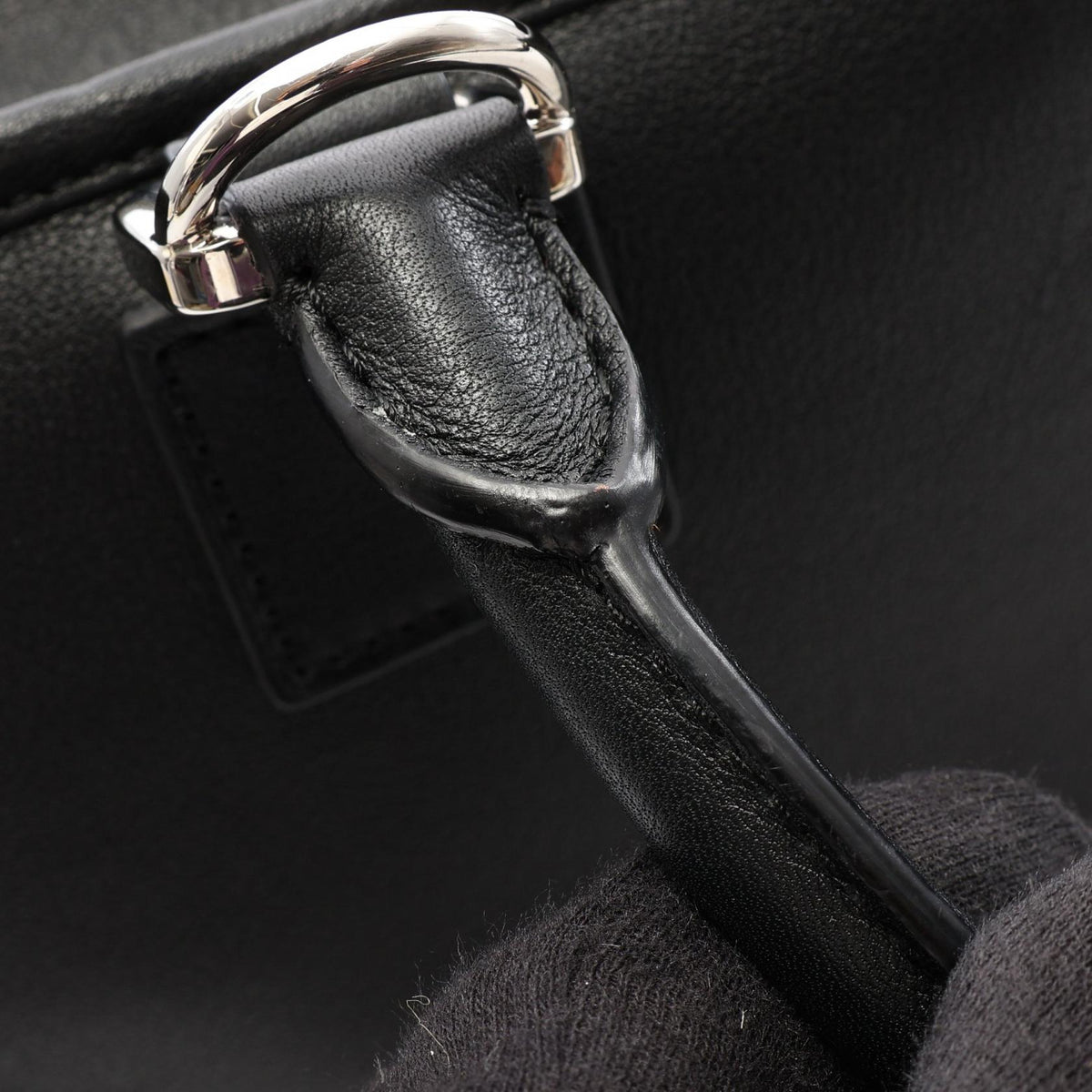 Preloved LOEWE Amazona 28 2WAY Handbag Black leather 352.30.N03 2101220223489