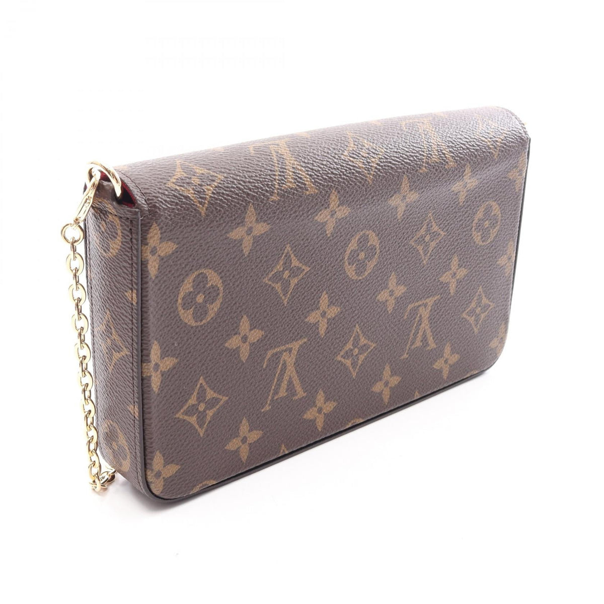 Preloved LOUIS VUITTON Felicie Pochette Monogram Fuschia Brown Shoulder Bag M81896 2101220028602