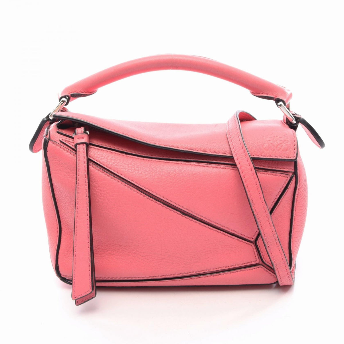 Preloved LOEWE Puzzle bag mini 2WAY Handbag Pink leather 2101220016937