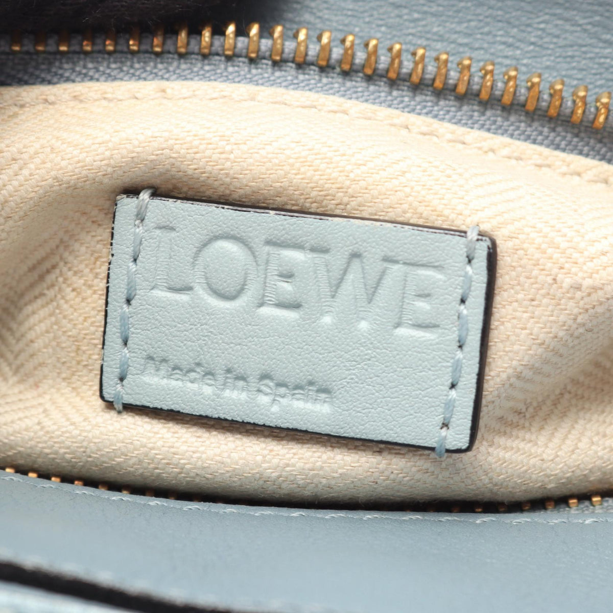 Preloved LOEWE PUZZLE BAG SMALL (2-Way) Handbag Blue leather 2101220004330