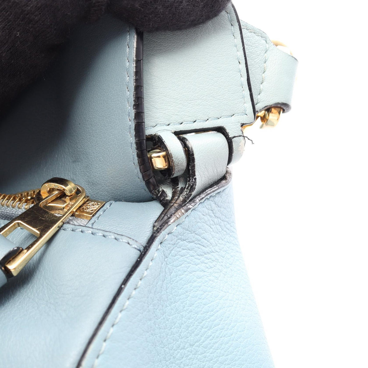 Preloved LOEWE PUZZLE BAG SMALL (2-Way) Handbag Blue leather 2101220004330