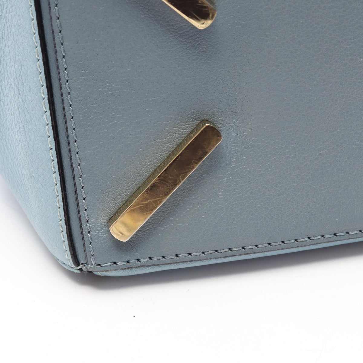 Preloved LOEWE PUZZLE BAG SMALL (2-Way) Handbag Blue leather 2101220004330