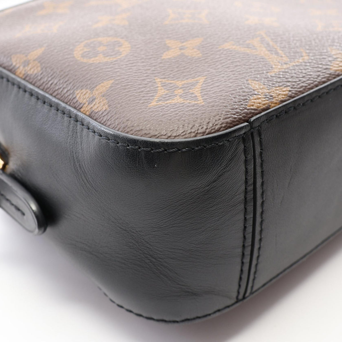 Preloved LOUIS VUITTON Santonju Monogram Black 2WAY Brown/Black Shoulder Bag M43555 2101220287078