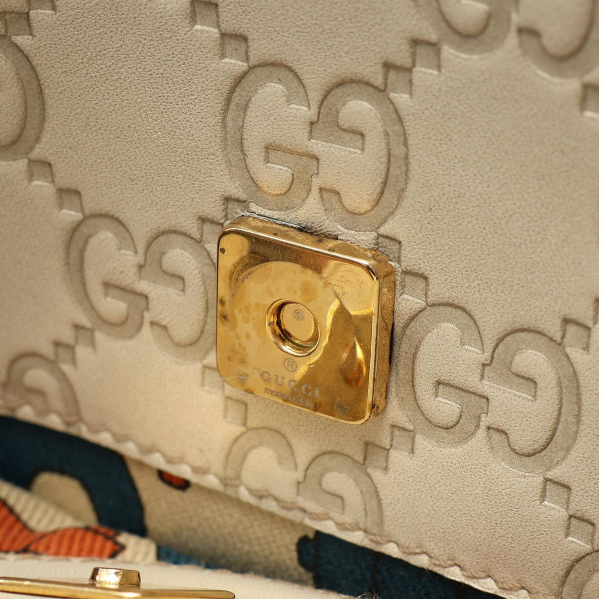Preloved GUCCI Guccisima Tote Bag Beige leather 145994 2101220286019