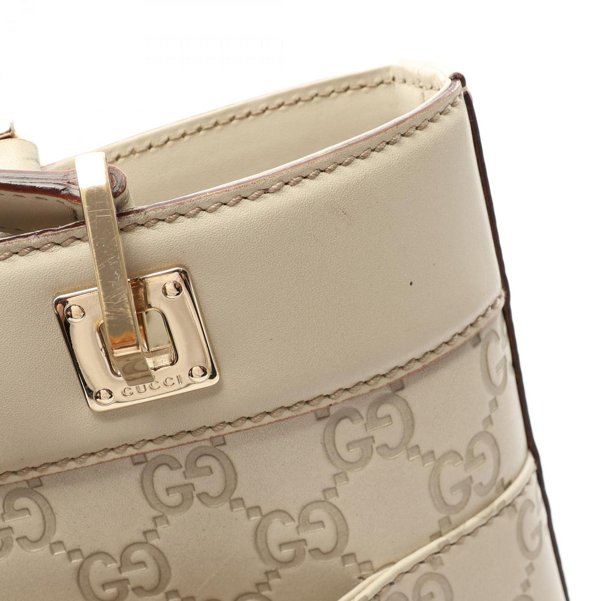 Preloved GUCCI Guccisima Tote Bag Beige leather 145994 2101220286019