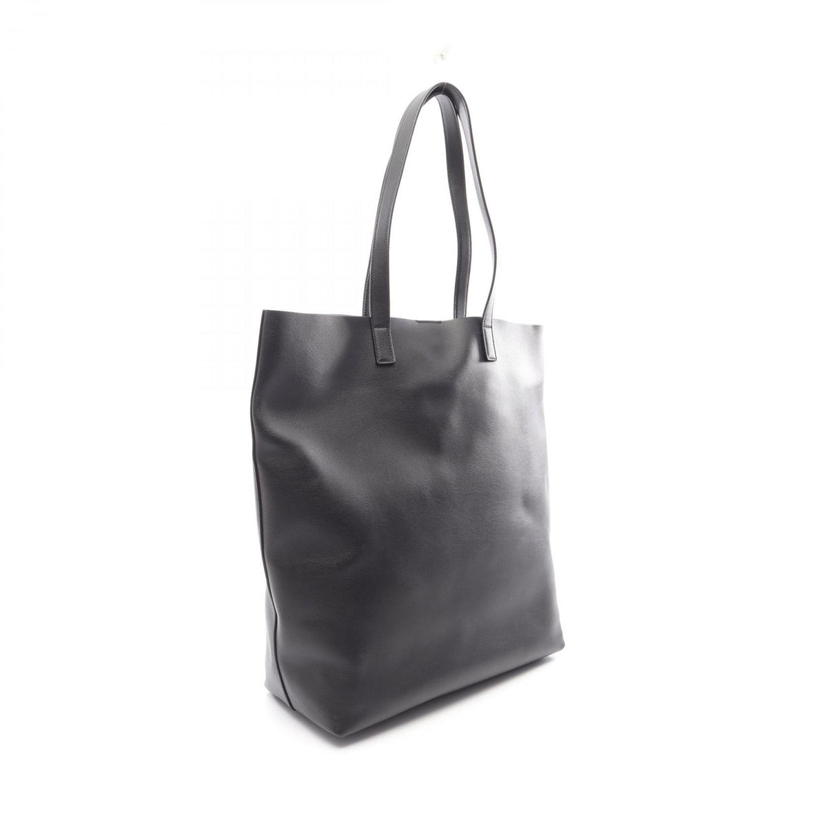Preloved SAINT LAURENT PARIS bold Tote Bag Black leather 676657 2120900145835
