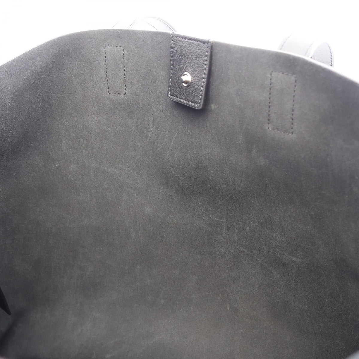 Preloved SAINT LAURENT PARIS bold Tote Bag Black leather 676657 2120900145835