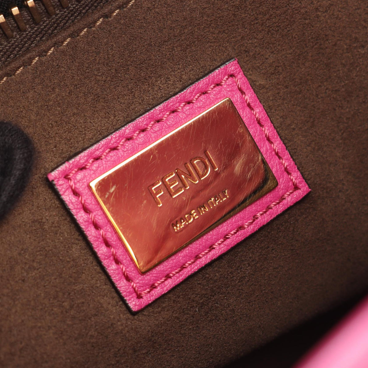 Preloved FENDI Peekaboo Regular 2WAY Handbag Pink leather 8BN2903ZM 2101220184124