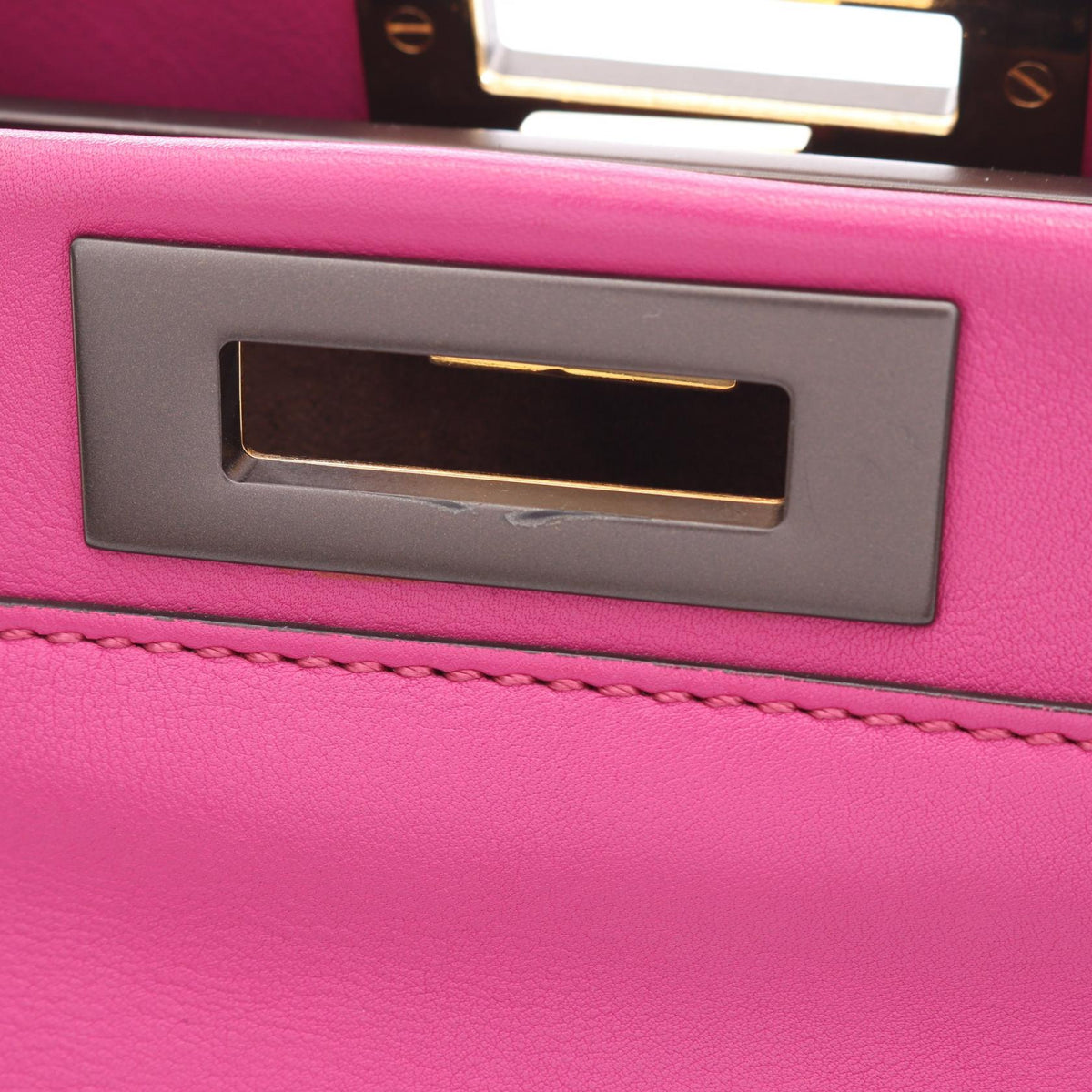 Preloved FENDI Peekaboo Regular 2WAY Handbag Pink leather 8BN2903ZM 2101220184124