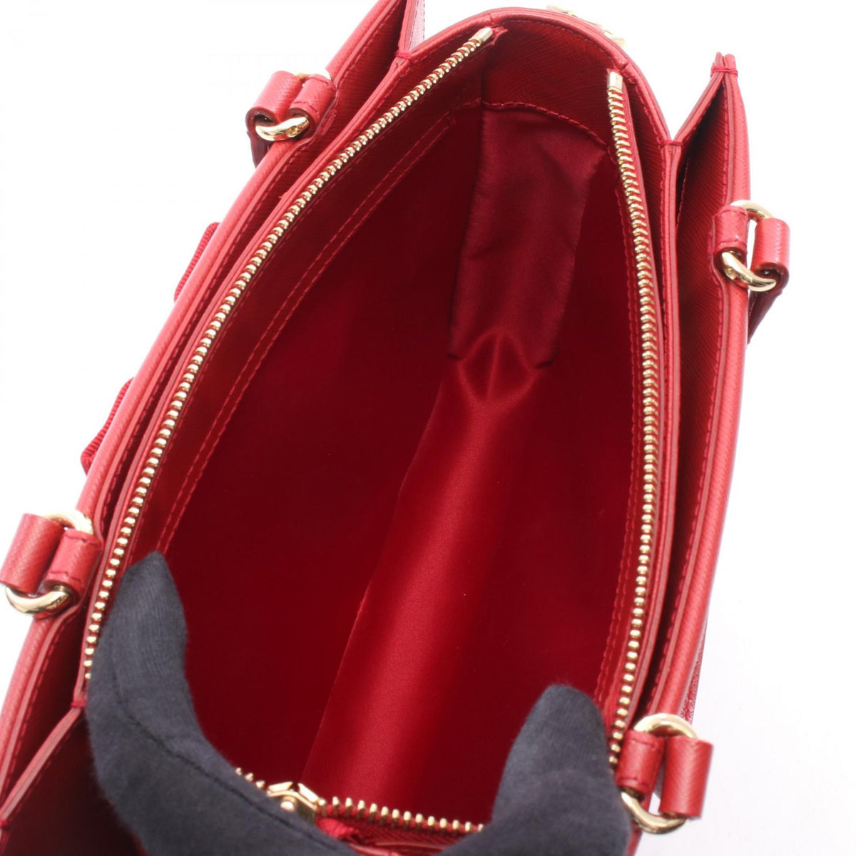 Preloved Salvatore Ferragamo Vala Ribbon 2WAY Handbag Red leather 2101220286927