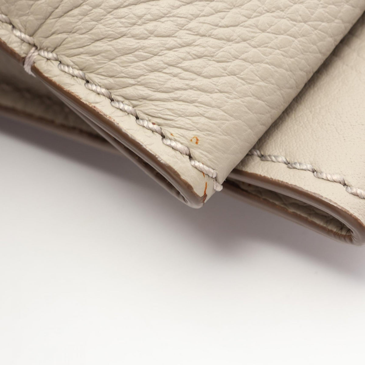 Preloved TOD'S NOTE SHOPPING DUE MANICI ZIP Tote Bag Beige leather 2120900146139