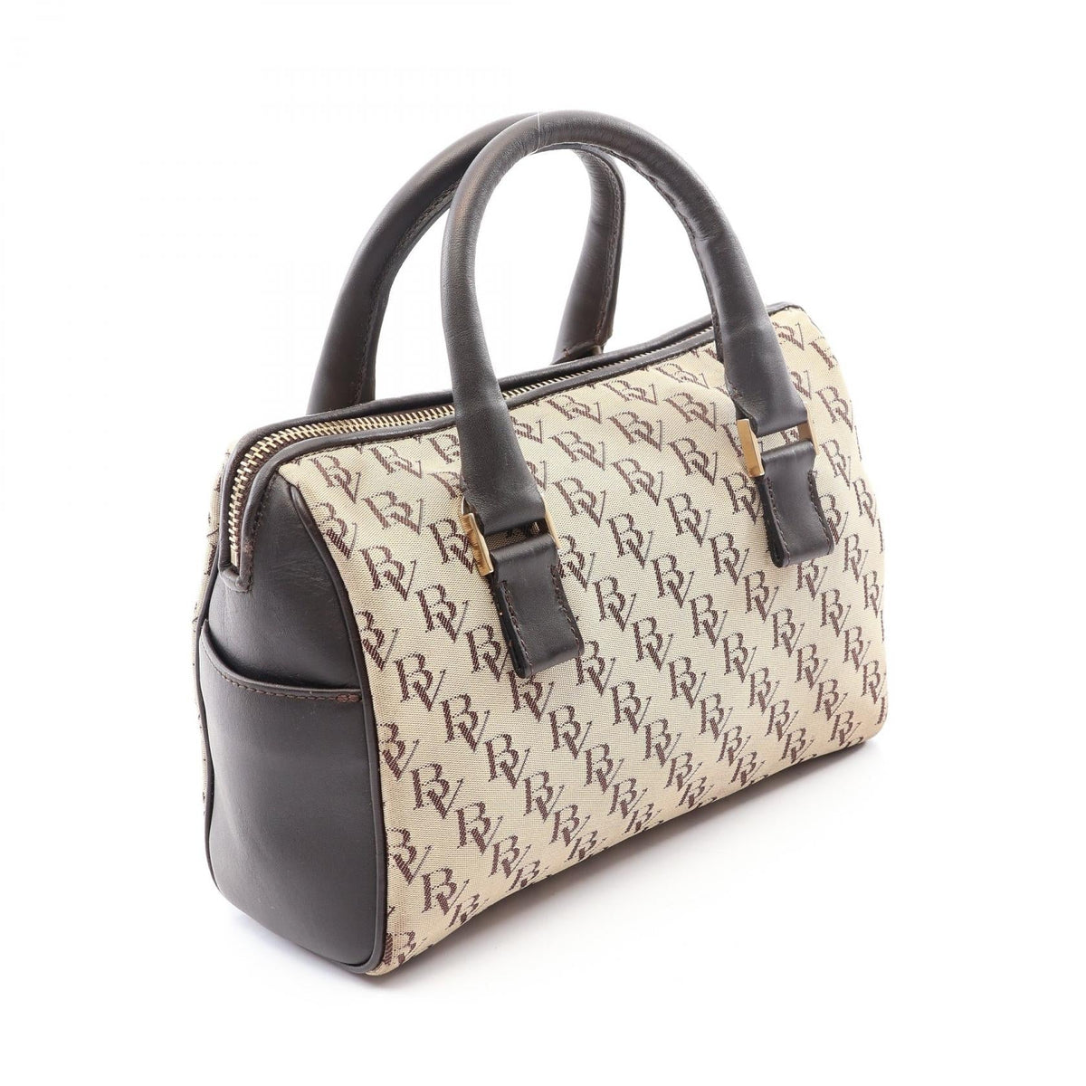 Preloved BOTTEGA VENETA 2WAY Handbag Beige/Brown canvas×leather 2101220174620