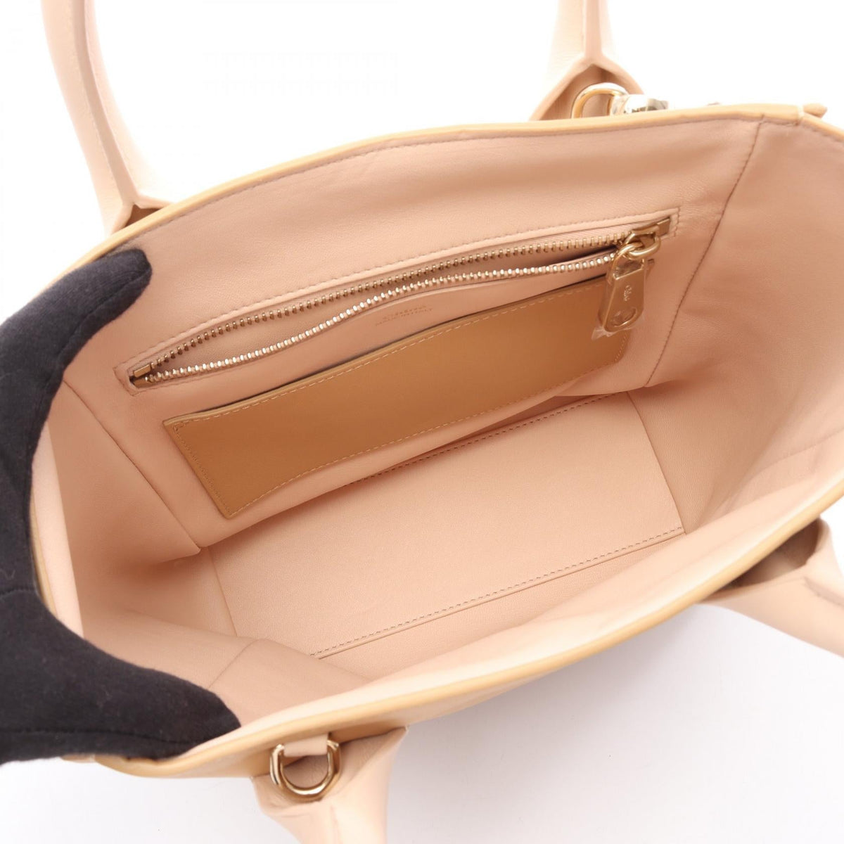 Preloved Chloe JOYCE Small 2WAY Handbag Beige/Pink leather CHC22SS458F53 275 2101220016746