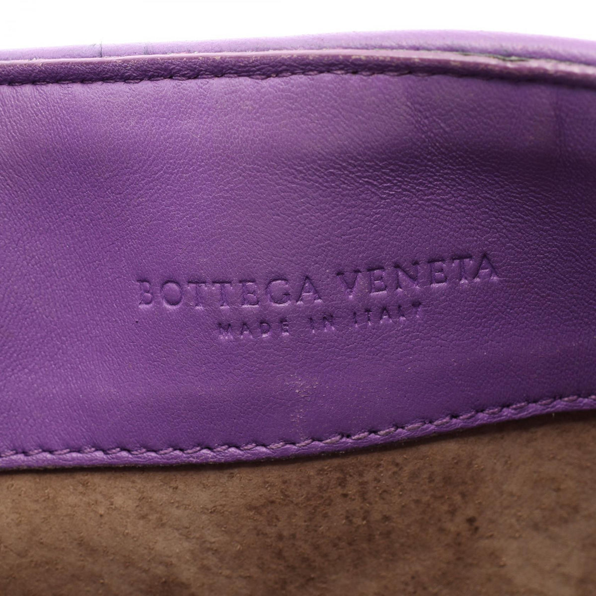 Preloved BOTTEGA VENETA Olympia Intrecciato Shoulder Bag Purple leather 2101220048976