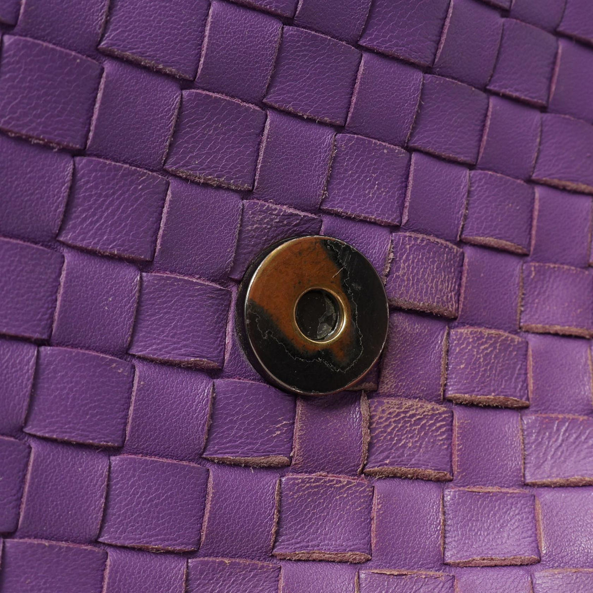 Preloved BOTTEGA VENETA Olympia Intrecciato Shoulder Bag Purple leather 2101220048976