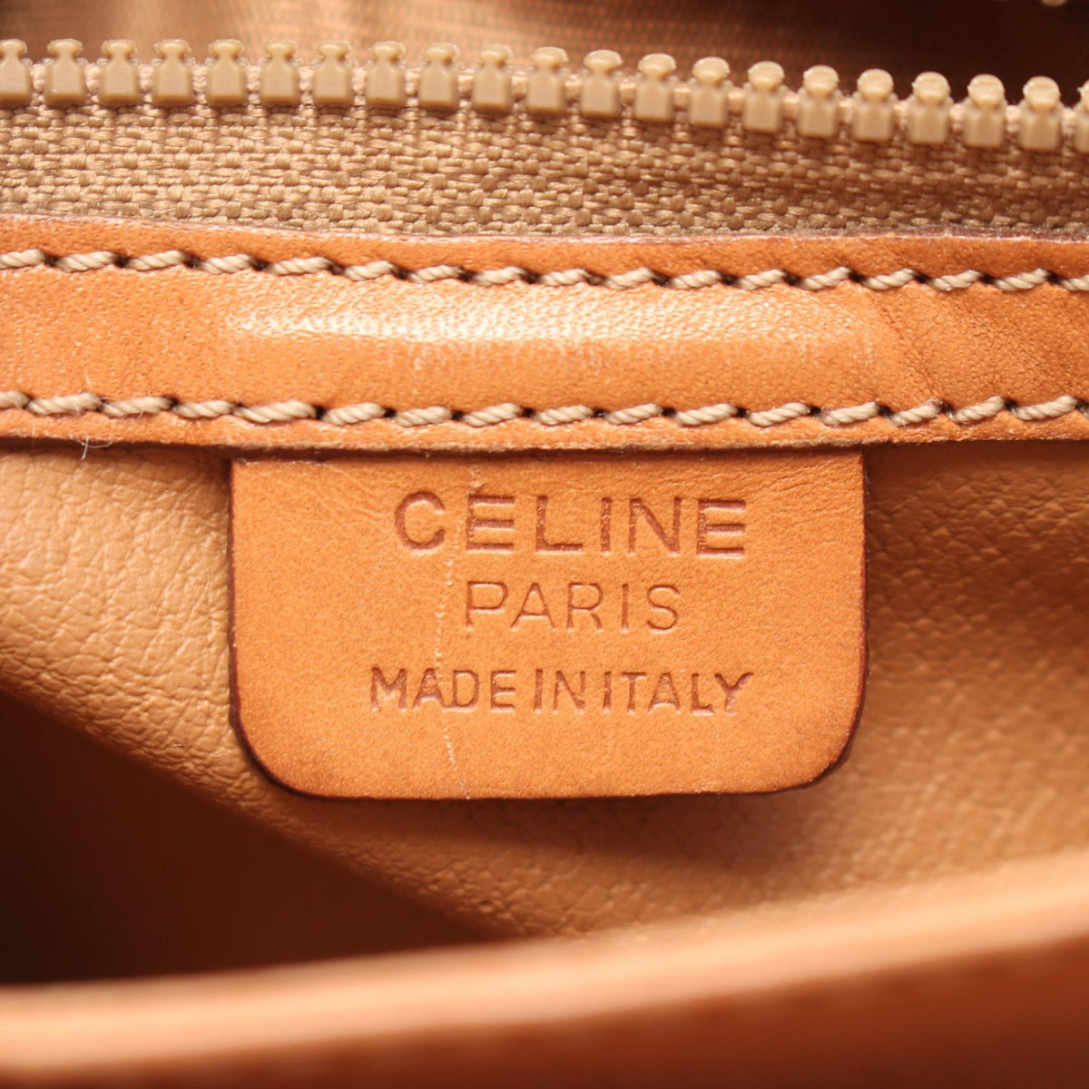 Preloved CELINE Macadam Shoulder Bag Brown PVC coated canvas×leather 2101219862446
