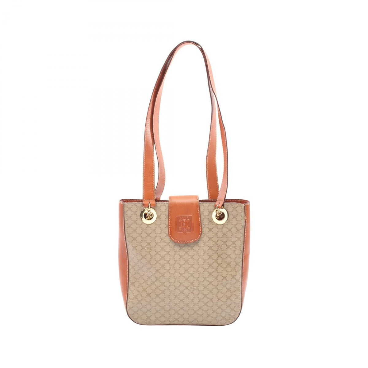 Preloved CELINE Triomphe Tote Bag Beige/Brown PVC coated canvas×leather 2101219863597