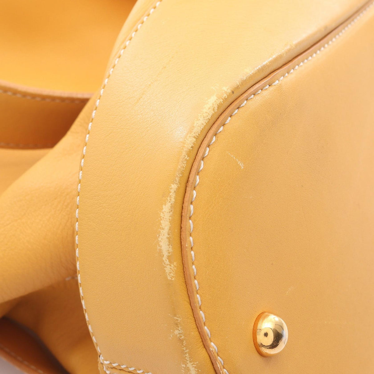 Preloved LOEWE Tote Bag Yellow leather 2101219567129